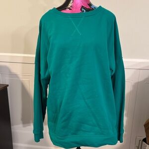 Casual Teal Women's Sweatshirt